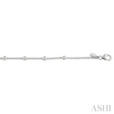 1/4 Ctw Circular Mount Round Cut Diamond Station Bracelet in 14K White Gold